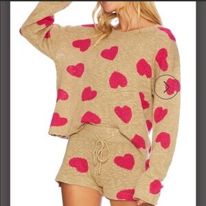 Beach Riot Sandy Hearts Sweater and Shorts